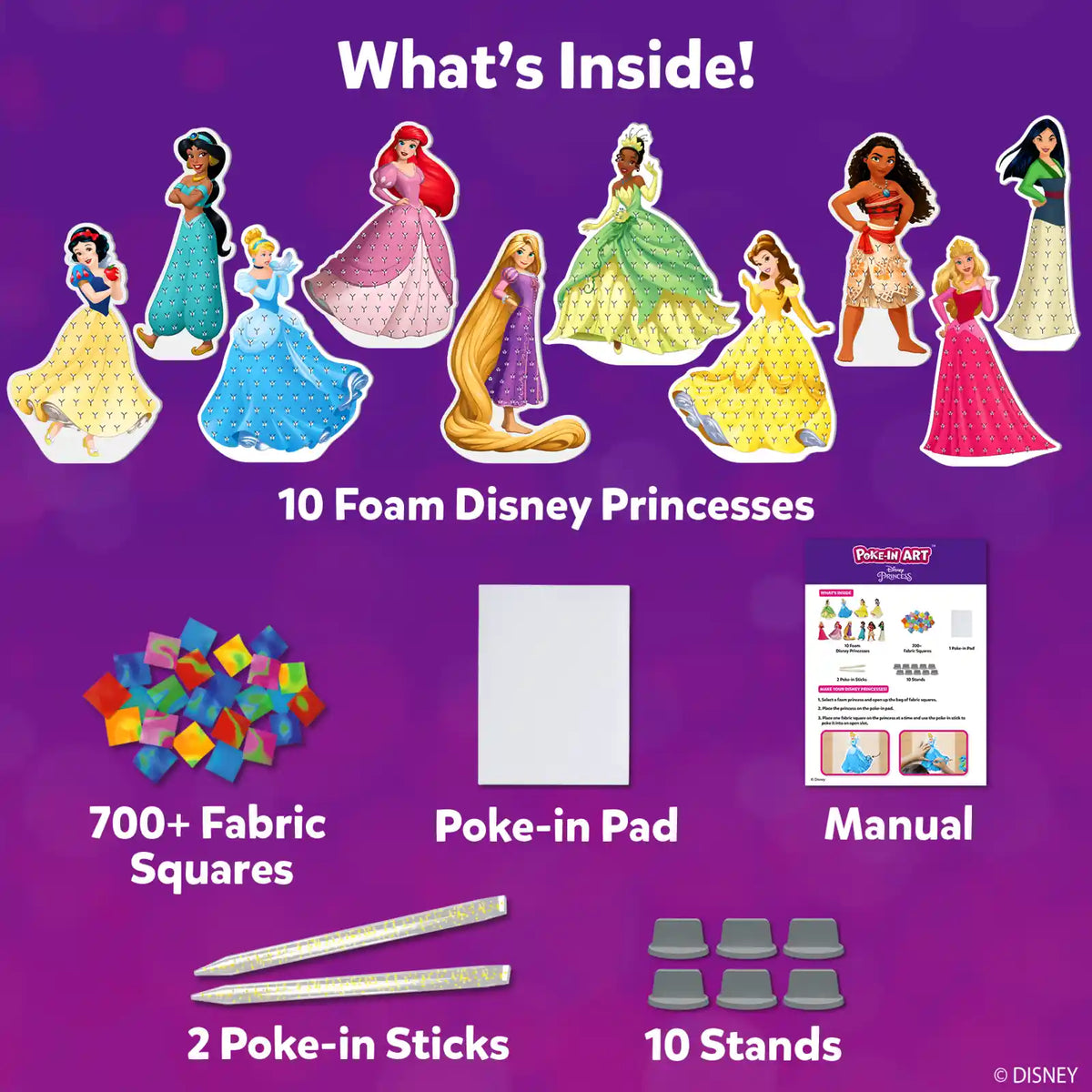 Poke-in Art: Disney Princess | Mess-Free Art for Kids (ages 4-9)