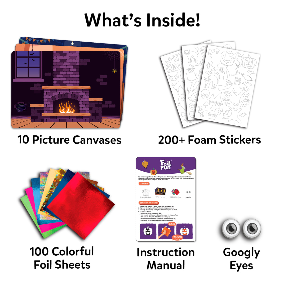 Foil Fun: Halloween Edition | No Mess Art Kit (ages 4-9)