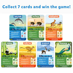 Animal-themed collectible cards from Guess in 10 Animal Planet trivia card game for ages 6+