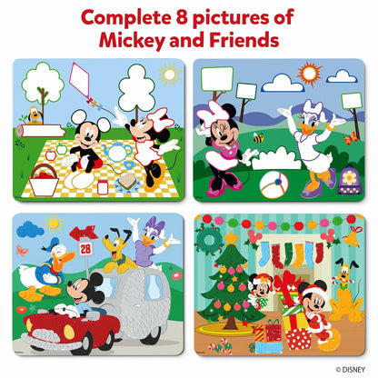 Mickey Mouse and friends puzzle set from Dot it! No mess sticker art for ages 3-7
