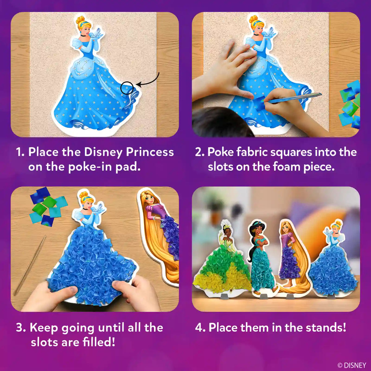 Poke-in Art: Disney Princess | Mess-Free Art for Kids (ages 4-9)