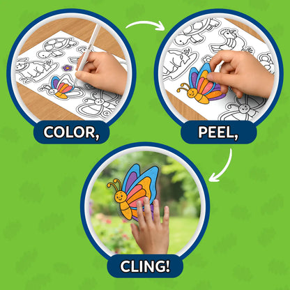 Color Clingz Amazing Animals | 50+ Reusable Mess-Free Static Stickers