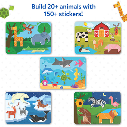 Tangram Twist: Amazing Animals | No mess sticker art (ages 4-7)