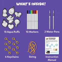 Aqua Puffs: Princesses & Unicorns | 3D Art Kit (ages 4+)
