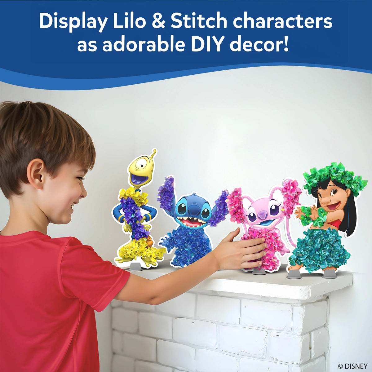 DIY Lilo and Stitch character decor for kids ages 4-9 in Poke-in Art mess-free kit