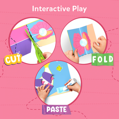 Interactive play craft instructions for Snip Snip Unicorn and Princesses Art & Craft Kit