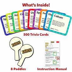 Trivia card game for family and friends from DiBS! Exciting Trivia Game for ages 8+