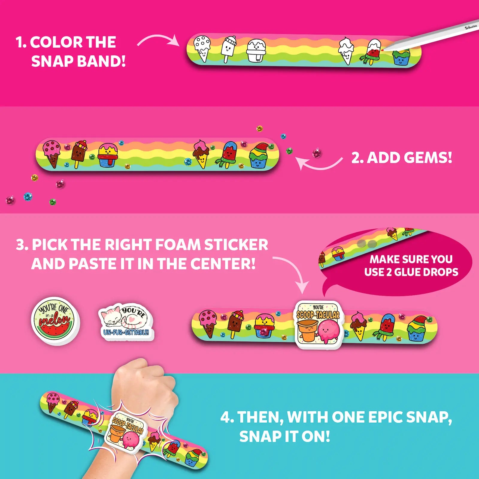 Snap Bandz:  Friendship Bands New | Art & Craft Activity Kit (ages 4-10)