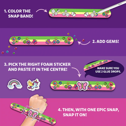 Snap Bandz: Unicorns & Princesses New | Art & Craft Activity Kit (ages 4-10)