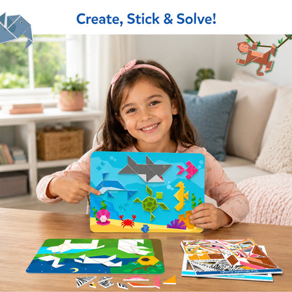 Tangram Twist: Amazing Animals | No mess sticker art (ages 4-7)