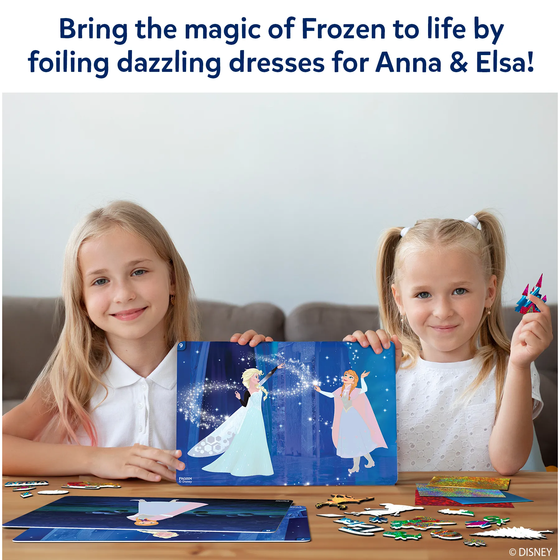 Frozen-themed foil art activity from Foil Fun Disney Frozen no mess art kit for kids
