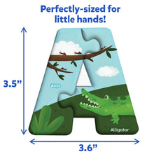Letter A puzzle piece from The Animal Alphabet Educational Jigsaw Puzzle for ages 3-6