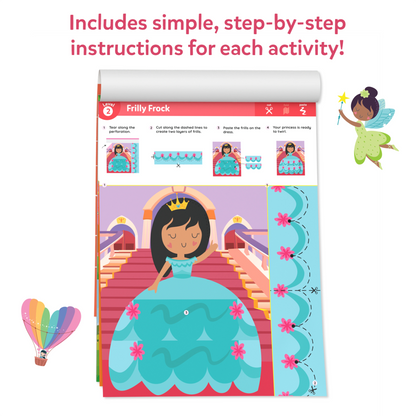 Princess-themed activity book from Snip Snip! Unicorn & Princesses Art & Craft Kit