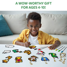 Color-your-own animal keychains from Aqua Puffs Animal Friends 3D Art Kit for kids