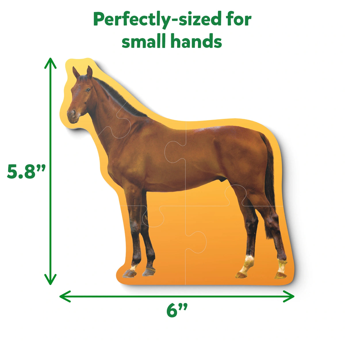 Horse-shaped jigsaw puzzle from Step by Step Puzzle Farm Animals for kids 3 and up