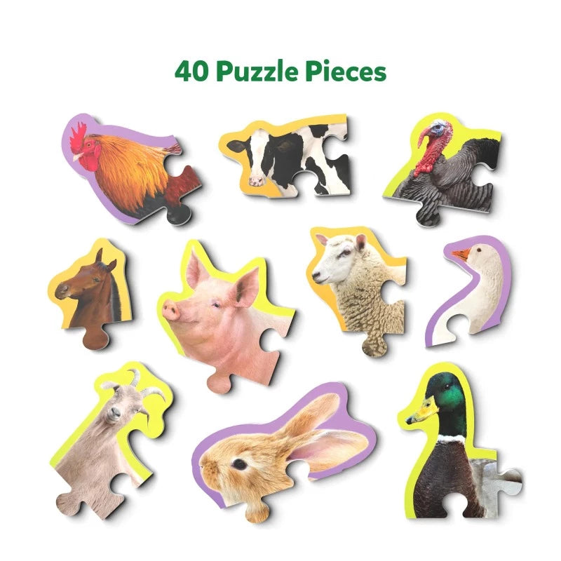 Step by Step Puzzle: Farm Animals (ages 3+)