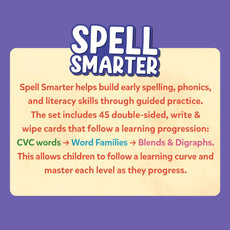 Spell Smarter | Spelling and Phonics Write & Wipe Cards (ages 4- 7)