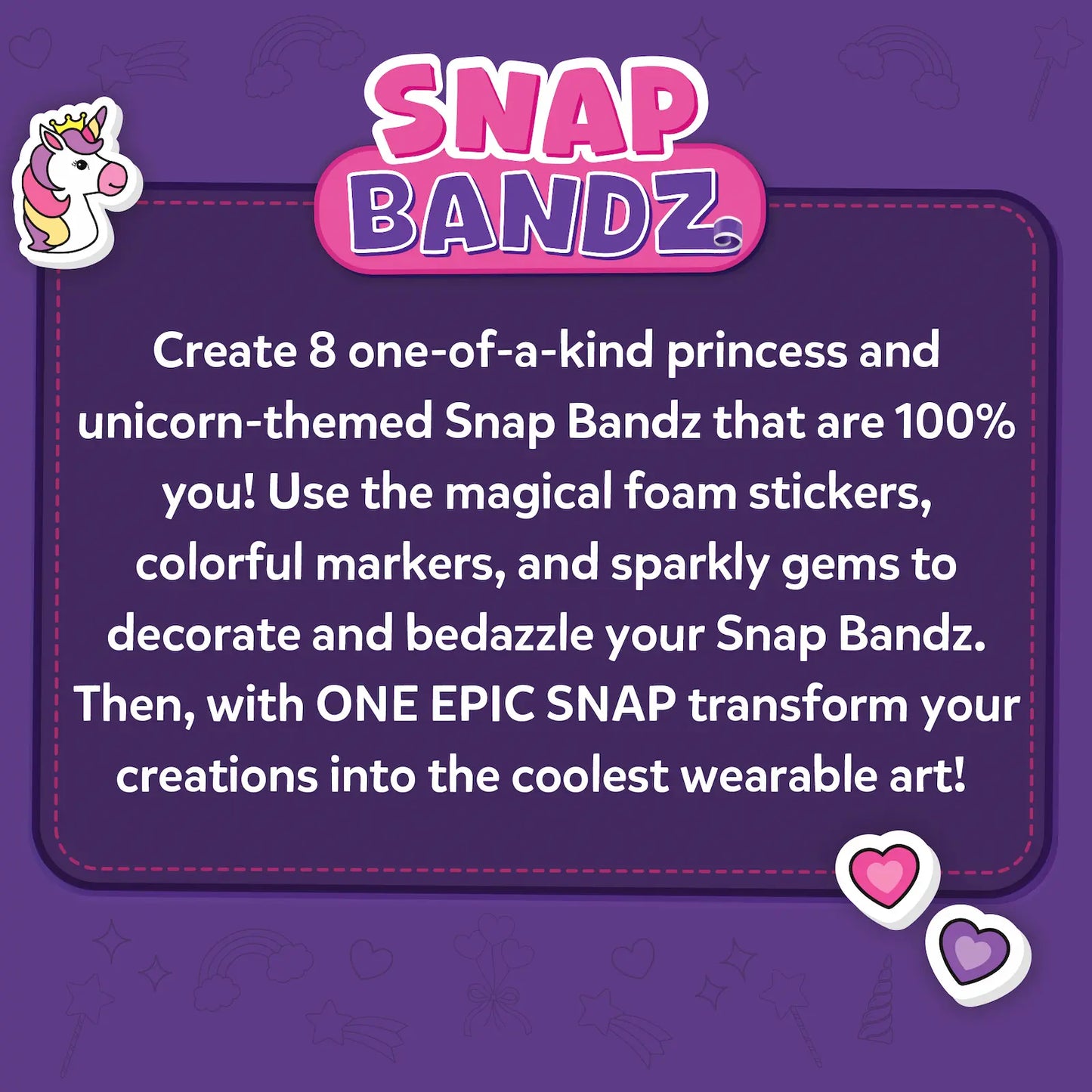 Snap Bandz: Unicorns & Princesses New | Art & Craft Activity Kit (ages 4-10)