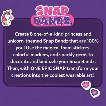 Snap Bandz: Unicorns & Princesses New | Art & Craft Activity Kit (ages 4-10)