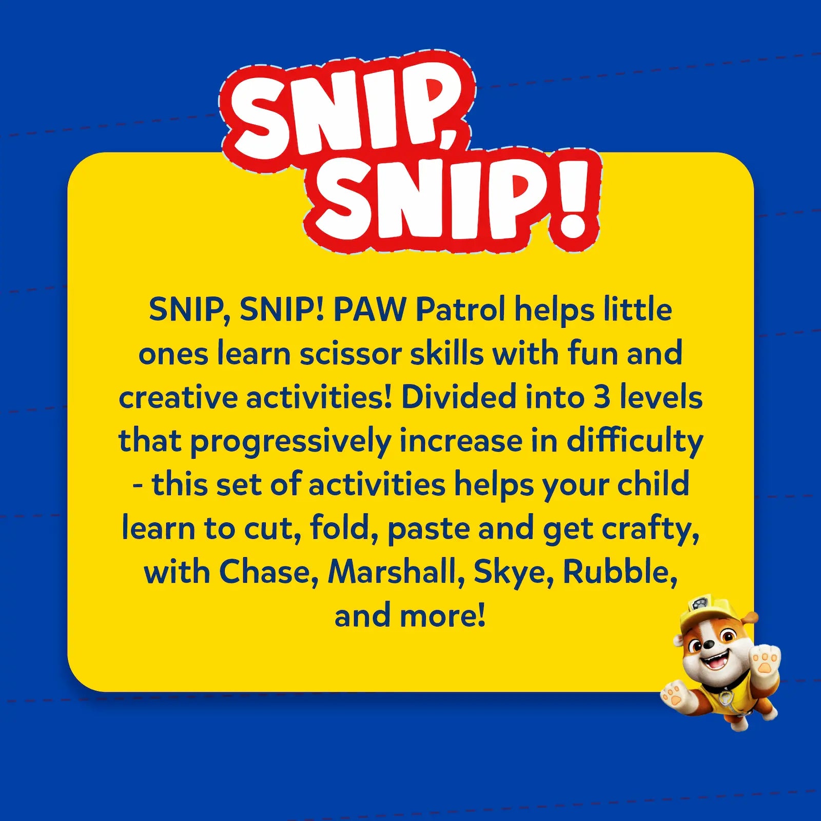 Snip, Snip! PAW Patrol | Art & Craft Activity Kit (ages 3-7)
