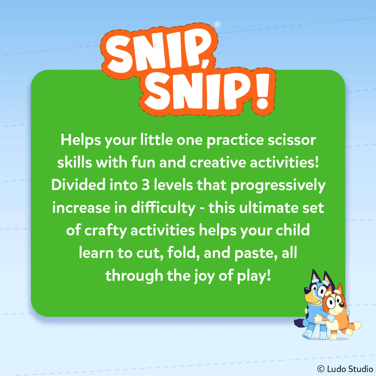 Snip Snip! Bluey | Art & Craft Activity Kit (ages 3-7)
