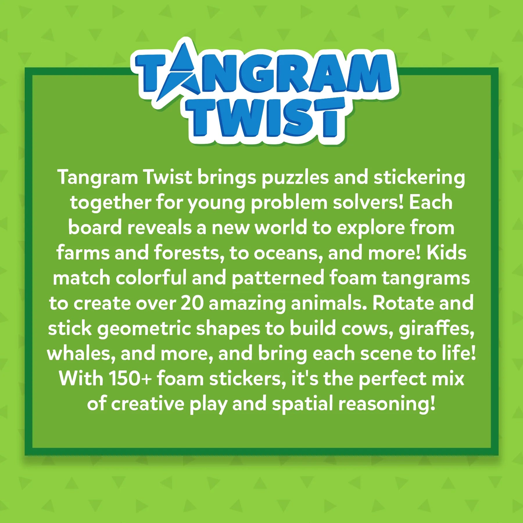 Tangram Twist Amazing Animals no mess sticker art for ages 4 to 7