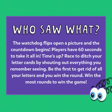 Who Saw What? In 60 Seconds: Fast-Paced Memory Game for Kids (ages 7+)