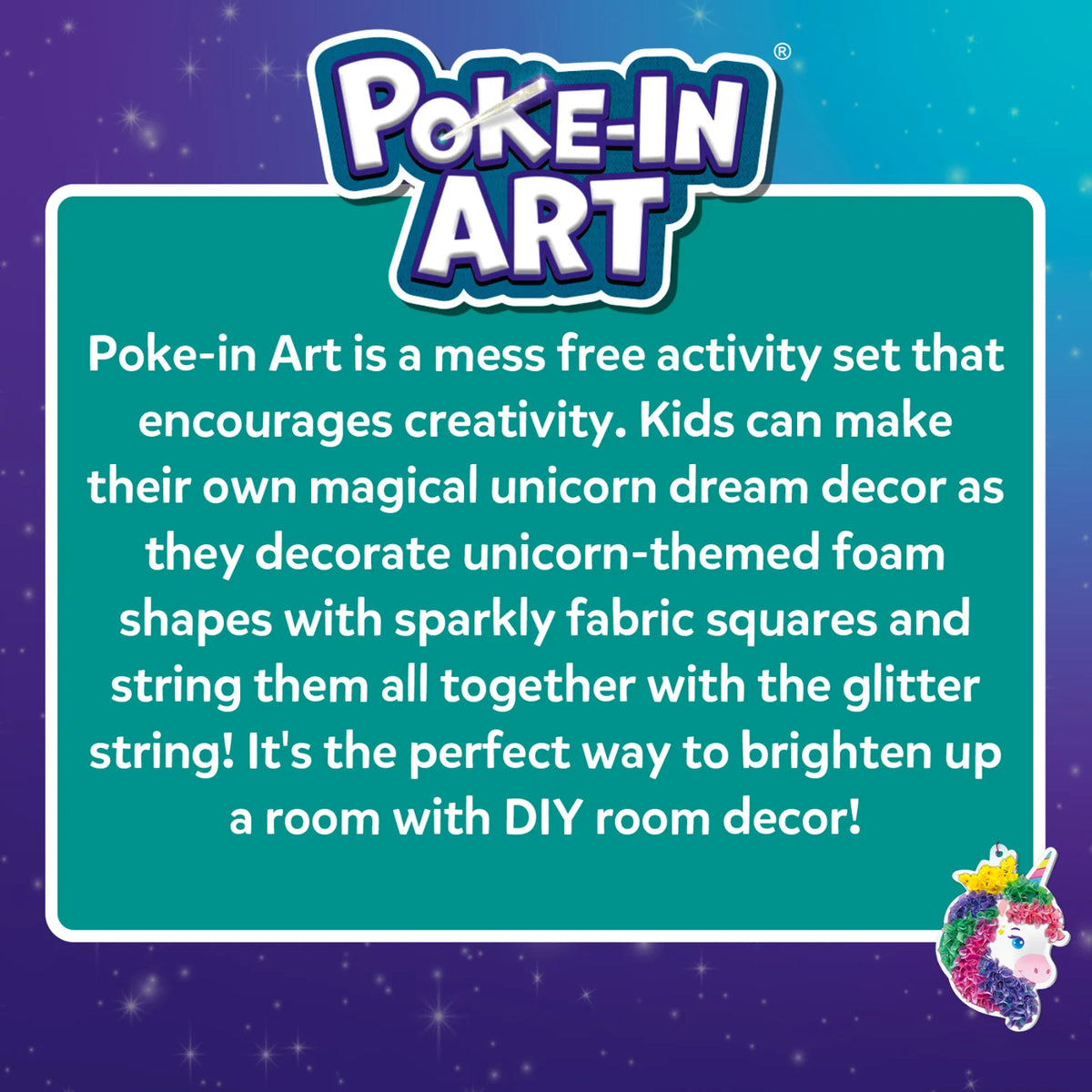 Poke-in Art: Magical Unicorn Dream Decor | Mess-Free Art for Kids (ages 4-9)