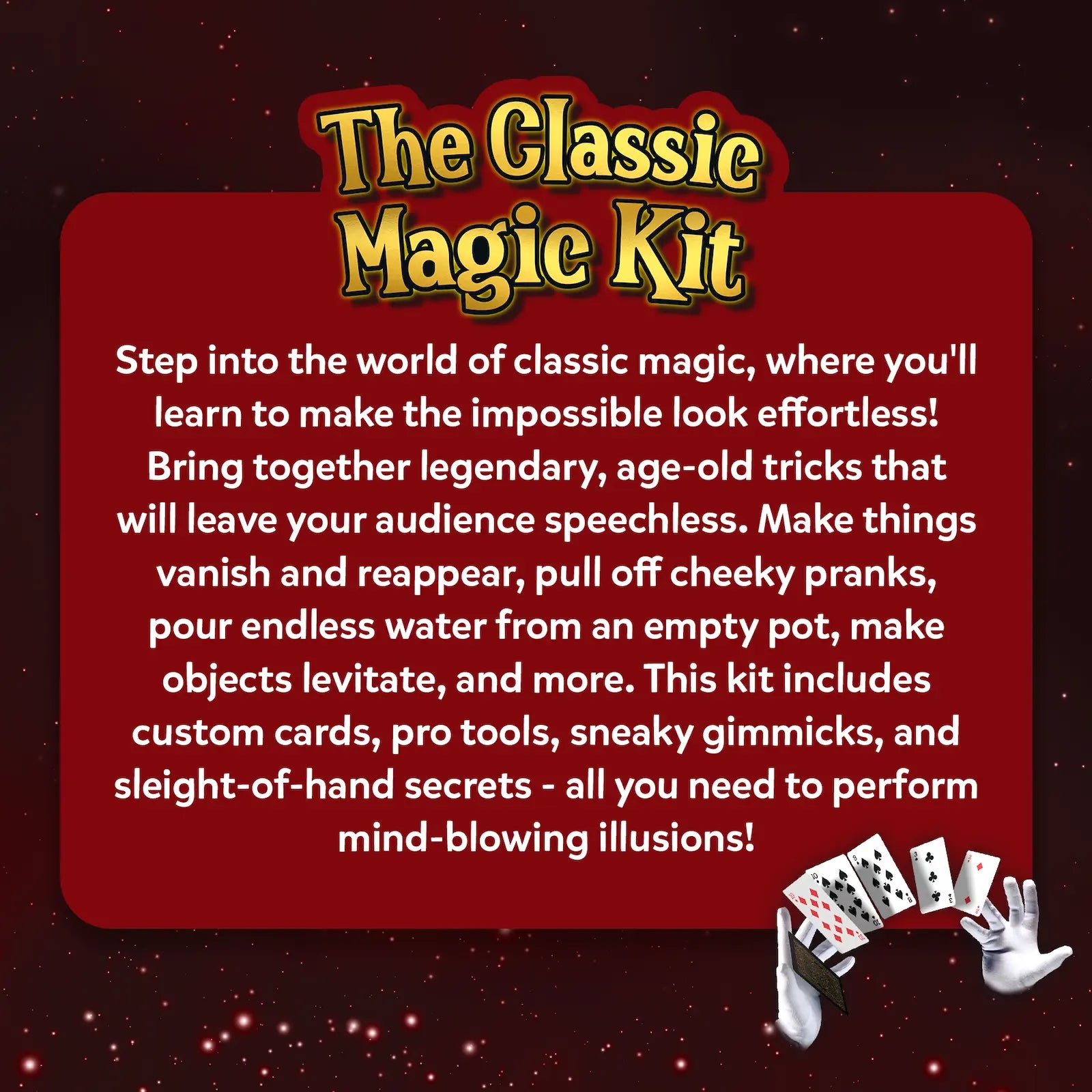 Magic - Classic | Tricks & Illusions Kit for Kids (ages 10+)