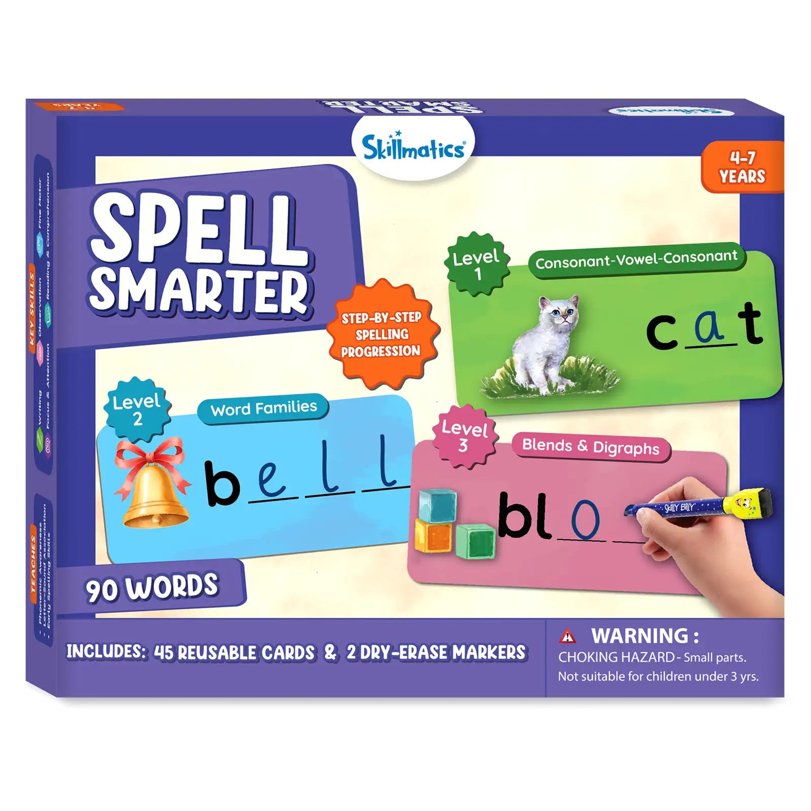 Spell Smarter | Spelling and Phonics Write & Wipe Cards (ages 4- 7)