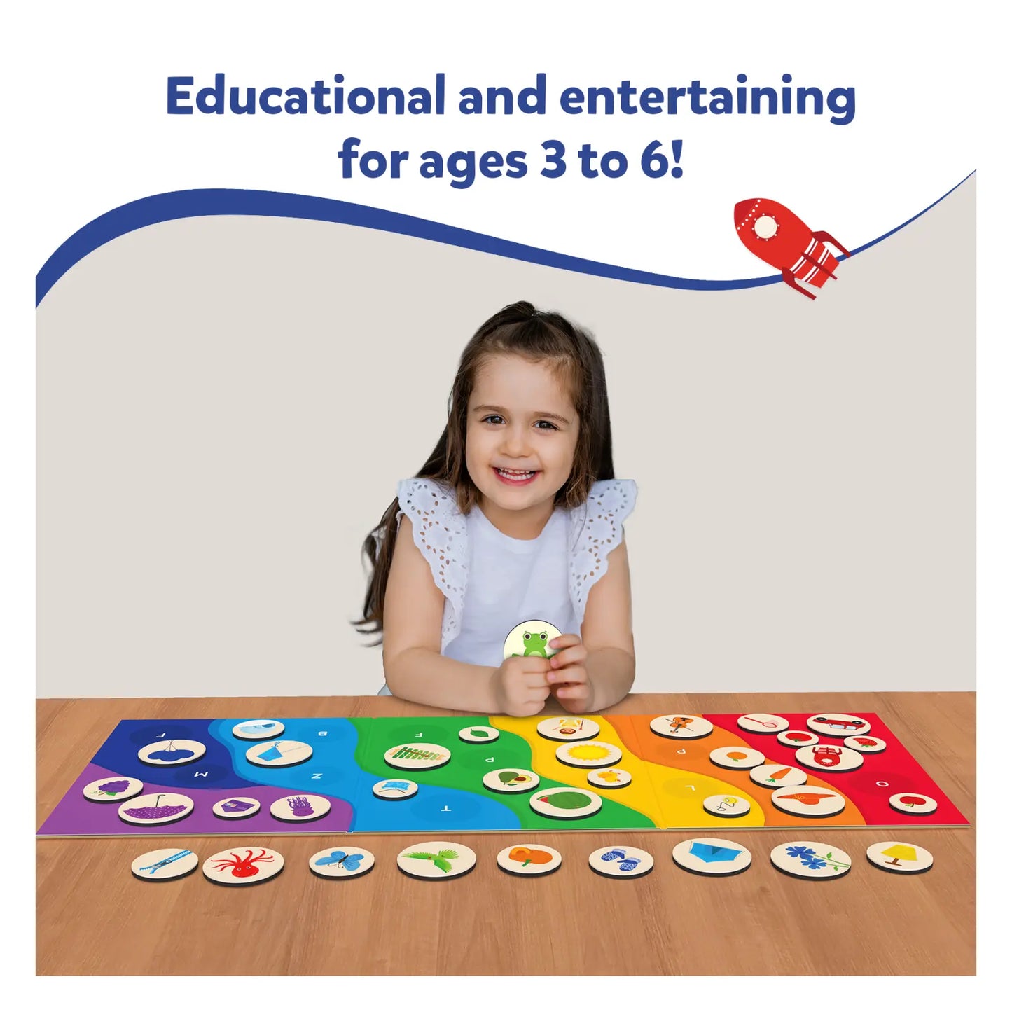 Educational matching game for young children from The Alphabet Rainbow Magnetic Matching Activity