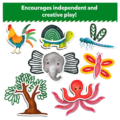 Colorful animal and nature stickers from Waxy Window Art DIY Craft Kit for Kids