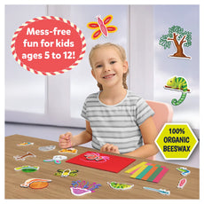 Beeswax art kit for kids featuring animal designs from Waxy Window Art DIY Craft Kit