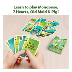 Animal-themed playing cards from the Animal Playing Cards 15 Packs Set for ages 4 to 7