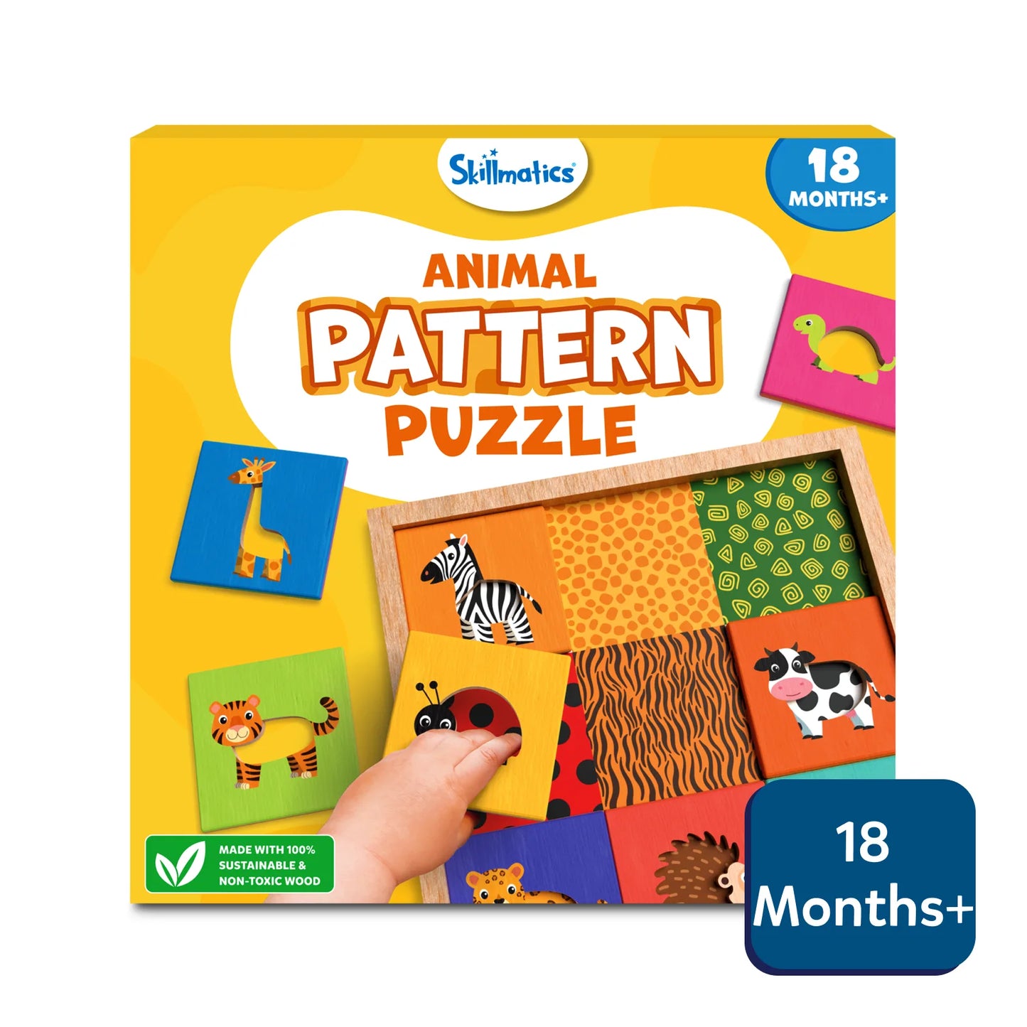 Animal Pattern Puzzle Set | Educational Matching & Learning Game (ages 18 months+)