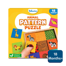 Animal pattern puzzle set for early learning and matching skills ages 18 months+