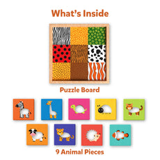 Animal-themed puzzle set for early learning and matching skills development