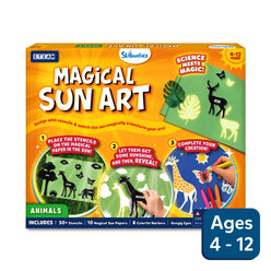 Kids creating magical animal sun art with the Magical Sun Art Kit for ages 4-12