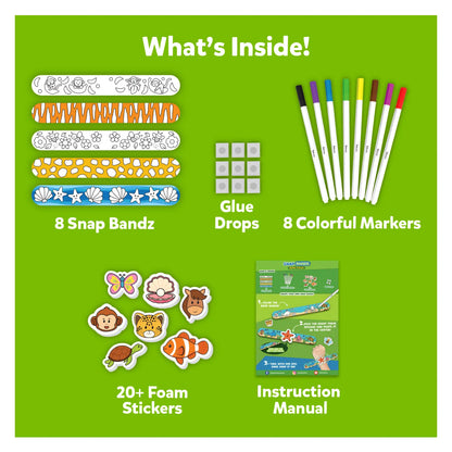 Craft kit contents for Snap Bandz Animal Friends Art & Craft Activity Kit for ages 4-10