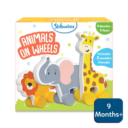 Animals on Wheels | Wooden Animal Toys on Wheels (ages 9 months - 3y)