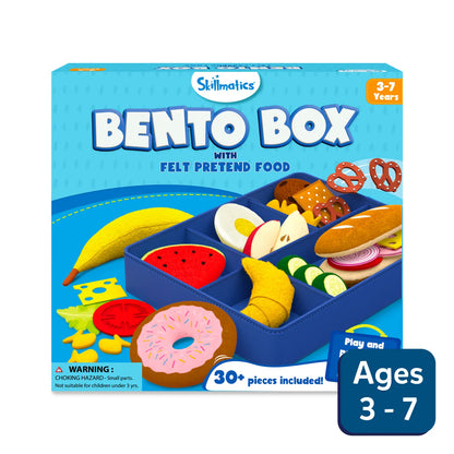 Blue Bento Box | Felt Pretend Play Food Items (ages 3-7)