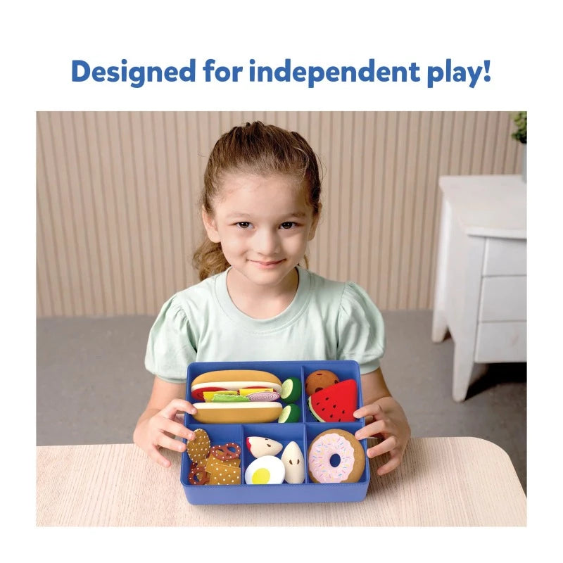 Blue Bento Box | Felt Pretend Play Food Items (ages 3-7)