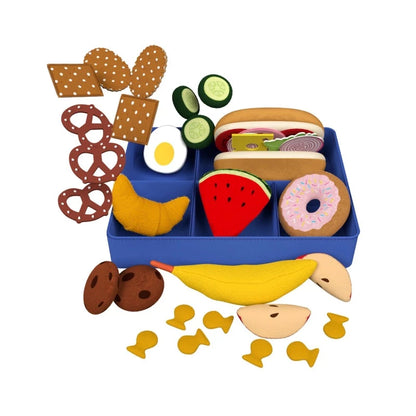 Blue Bento Box | Felt Pretend Play Food Items (ages 3-7)