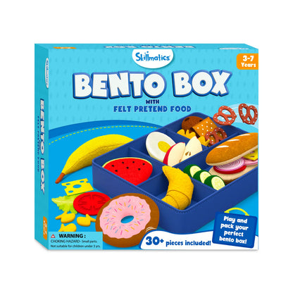 Blue Bento Box | Felt Pretend Play Food Items (ages 3-7)