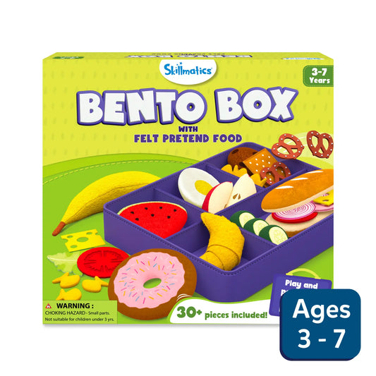 Purple Bento Box | Felt Pretend Play Food Items (ages 3-7)