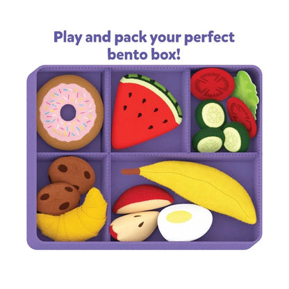 Purple Bento Box | Felt Pretend Play Food Items (ages 3-7)