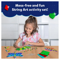 String art activity set featuring bugs and butterflies for kids ages 6-12