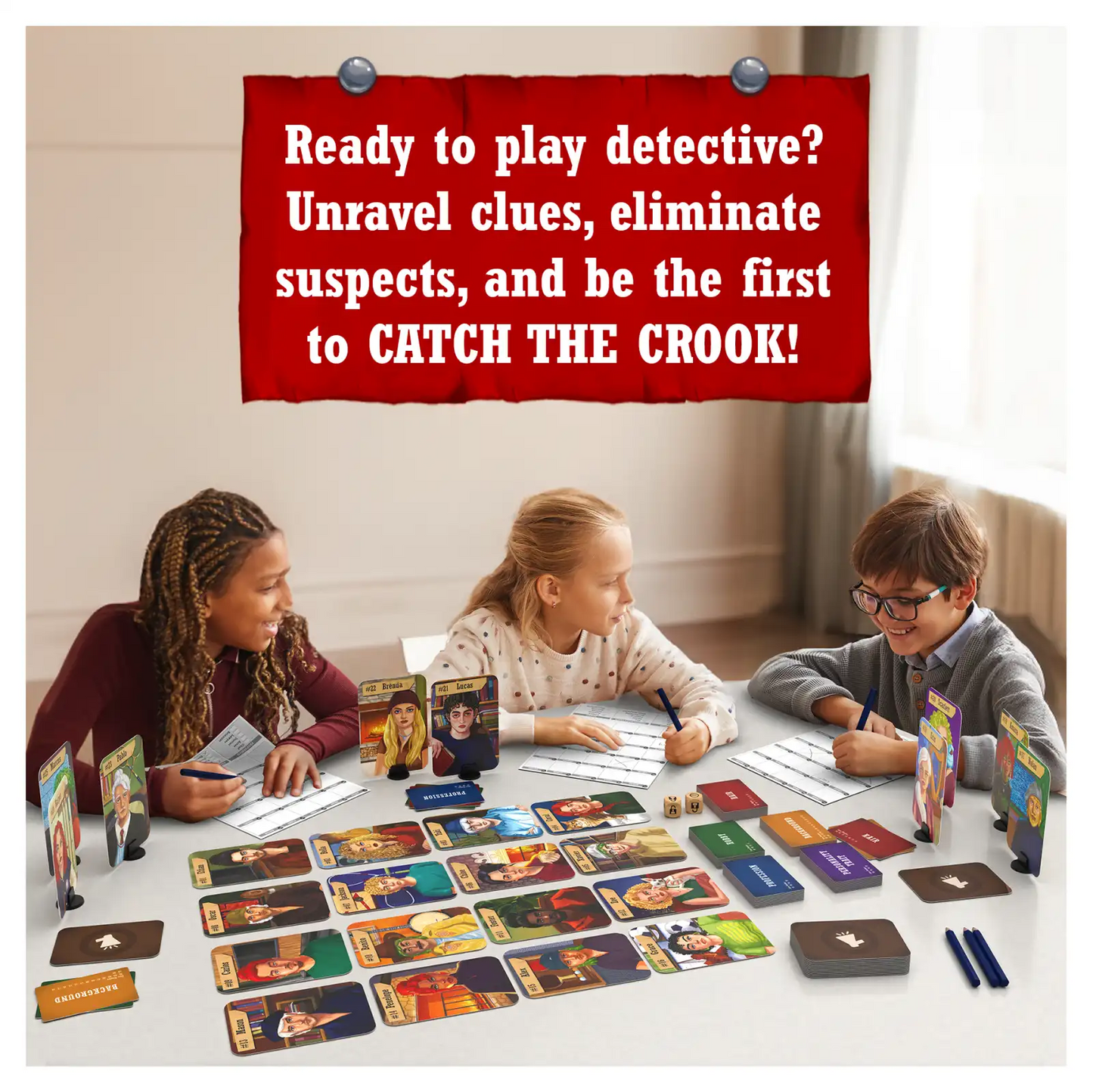 Catch The Crook | Strategy & Mystery Board Game (ages 10+)