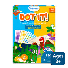 Dot It! Sticker activity set featuring animal and dinosaur themes for kids ages 3 to 7