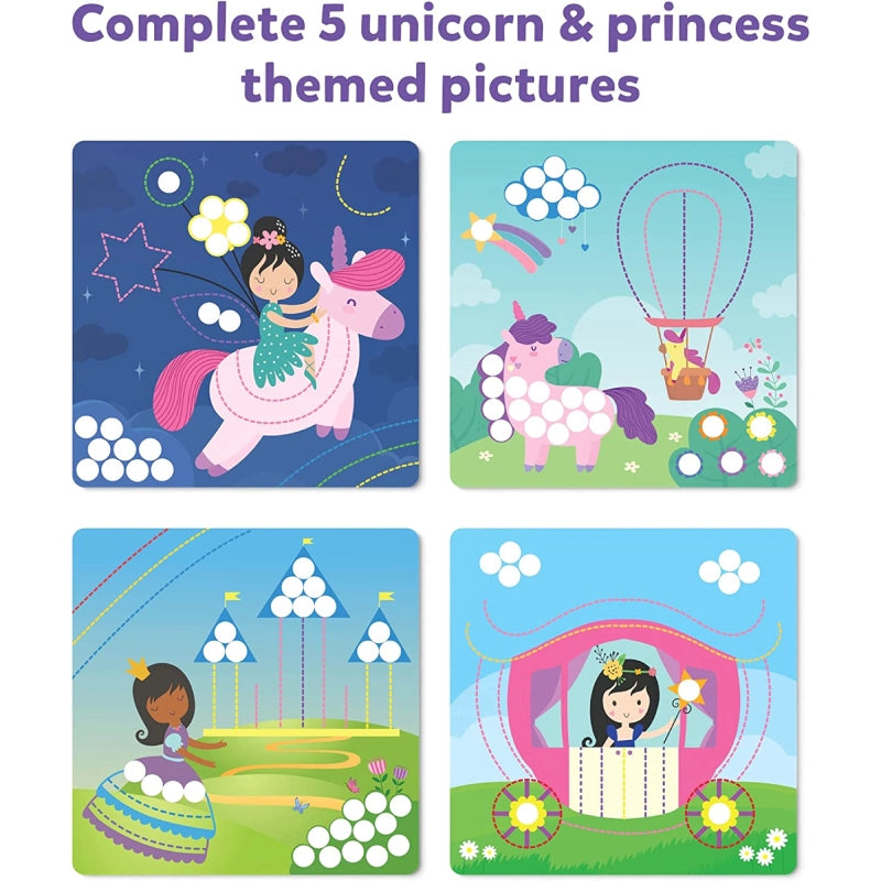 Dot It with Magnets: Unicorns & Princesses | Repeatable Magnetic Art Activity (ages 3-7)